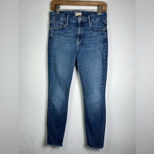 MOTHER Denim Women’s The Looker Ankle Fray Jeans Girl Crush Wash Size 28